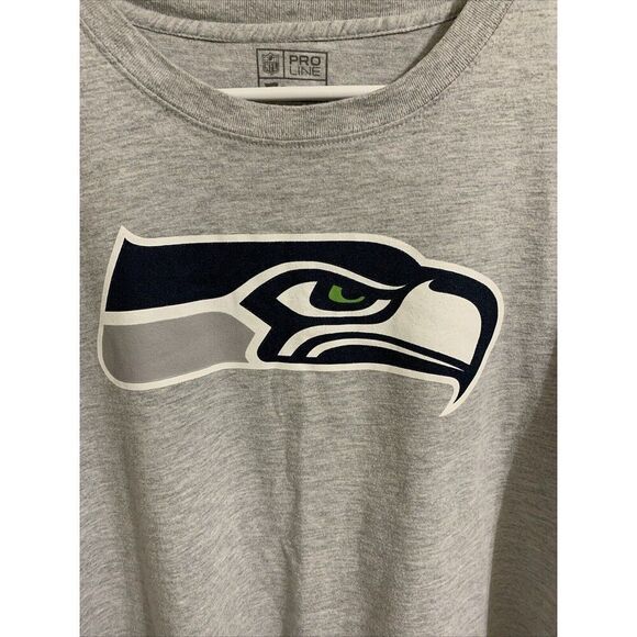 Seattle Seahawks Men's XL Gray Cotton Shirt Print NFL Pro Line Fanatics - Picture 2 of 6